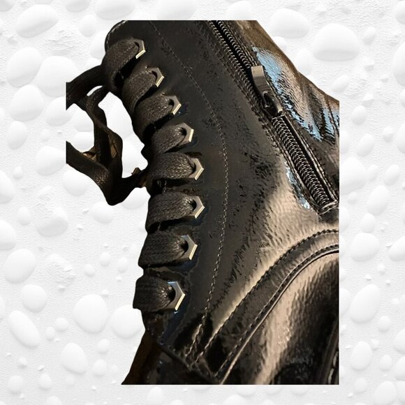 DUNE London Patent Black Combat Boot NWOT 8.5M - Picture 8 of 10